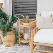 Oval Rattan Bar Cart & Cocktail Trolley gallery detail image