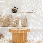 Nobu Rattan Reed Side Table 70cm gallery detail image