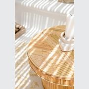 Nobu Rattan Reed Side Table 70cm gallery detail image