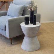 Westside Round Accent Table - Stone gallery detail image