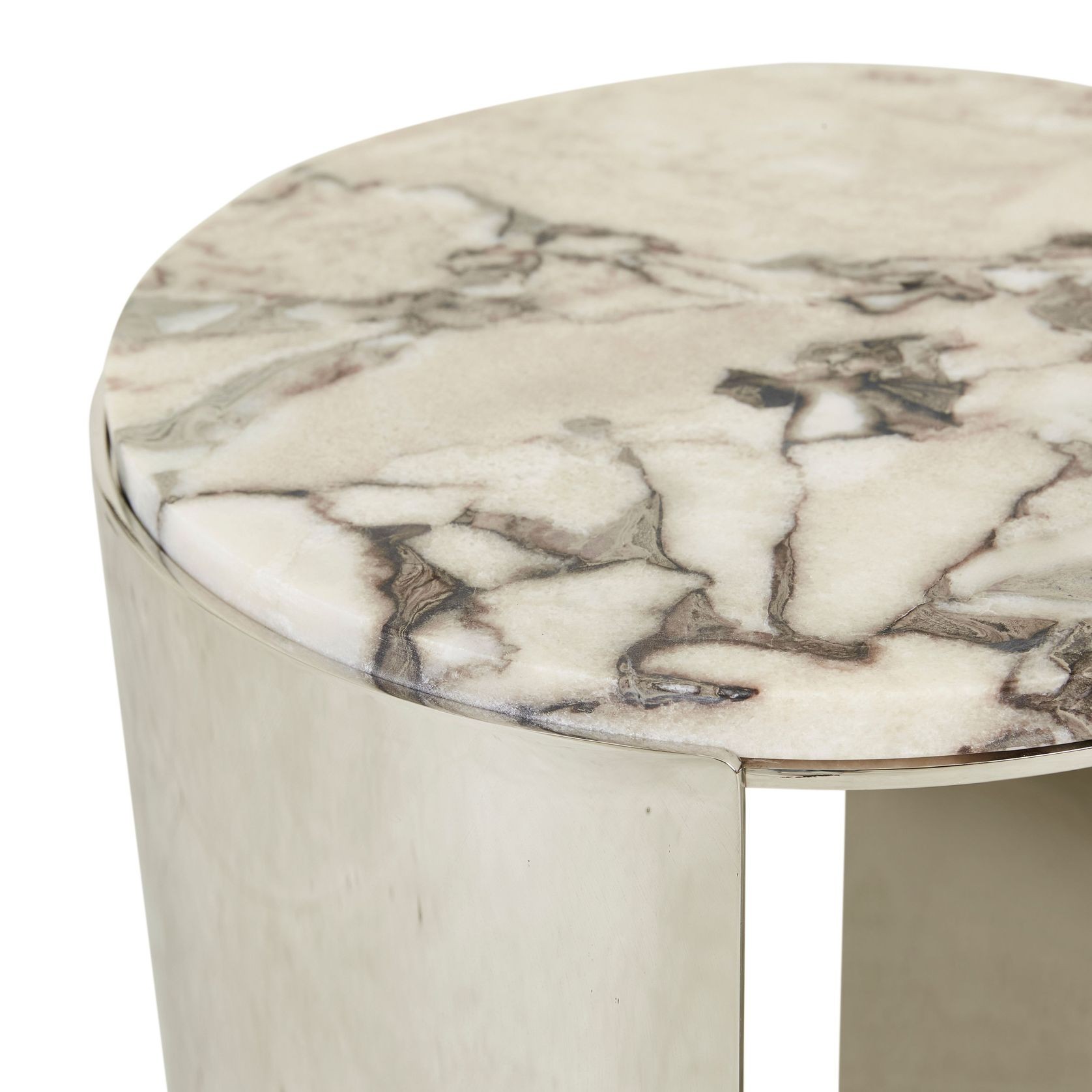 Silas Crescent Marble Side Table gallery detail image