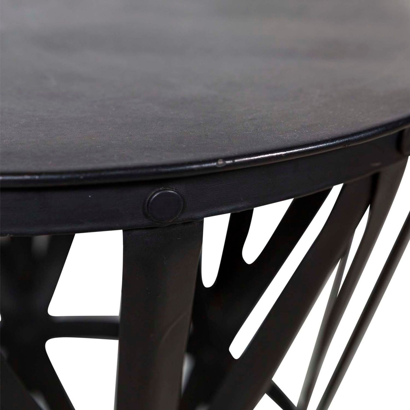 Black Iron Drum Table ArchiPro AU