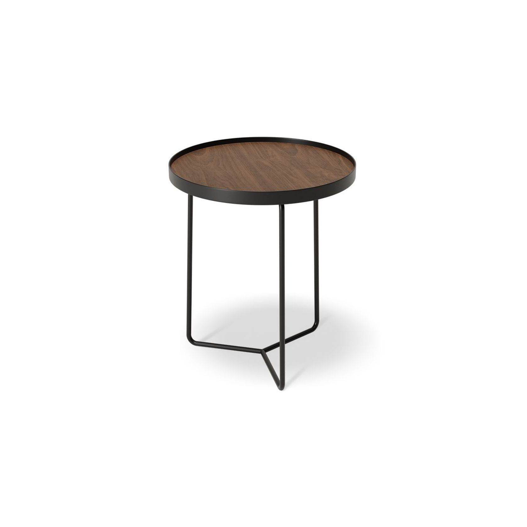 Alora Side Table - Black - Walnut gallery detail image