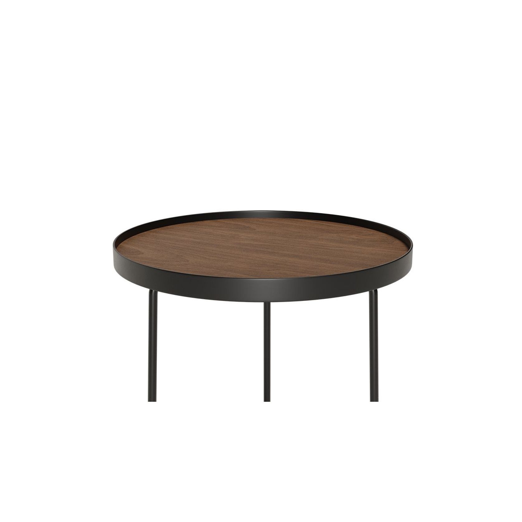 Alora Side Table - Black - Walnut gallery detail image