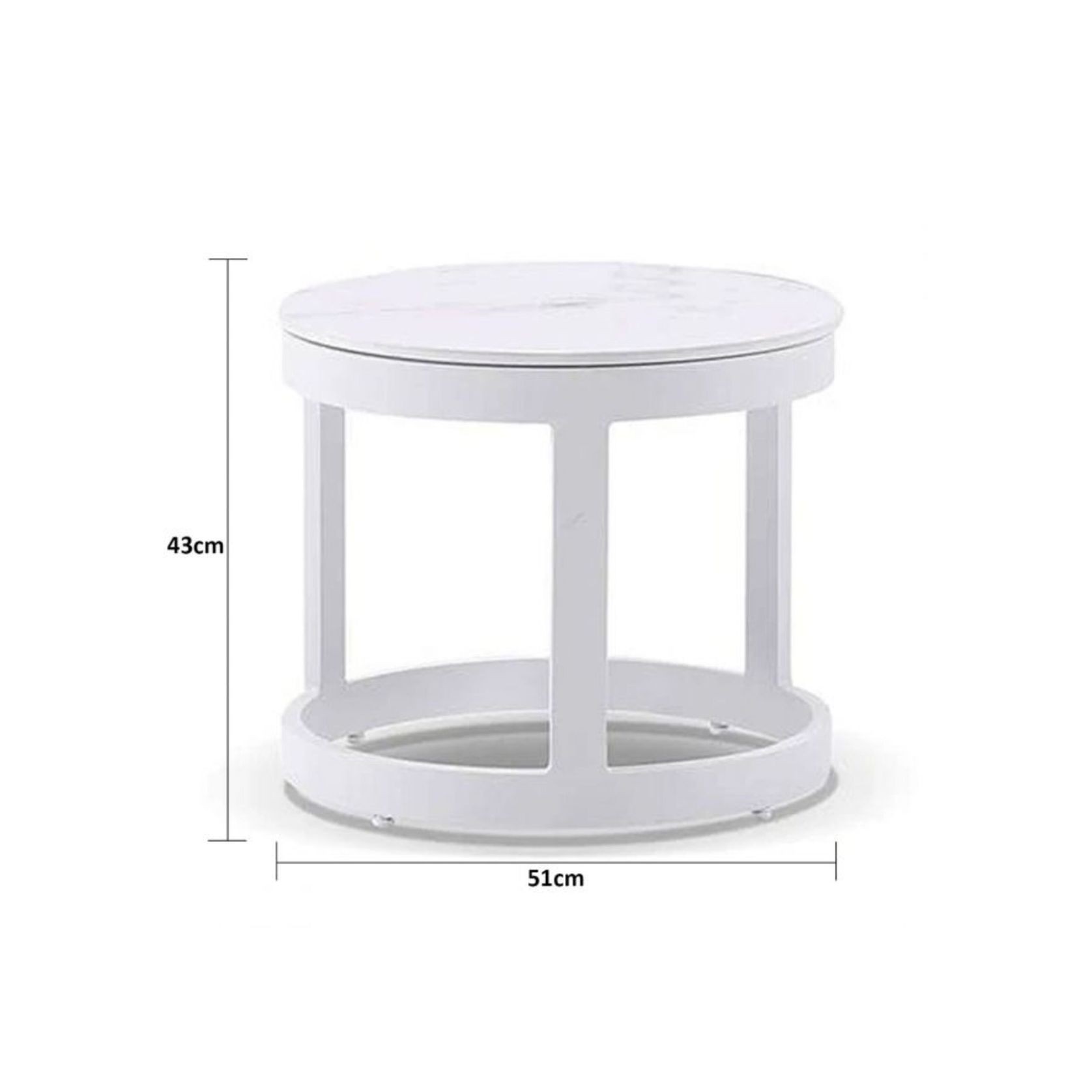 Hugo Outdoor Round Charcoal Ceramic Side Table gallery detail image