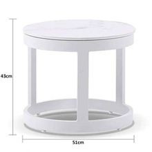 Hugo Outdoor Round White Ceramic Side Table gallery detail image
