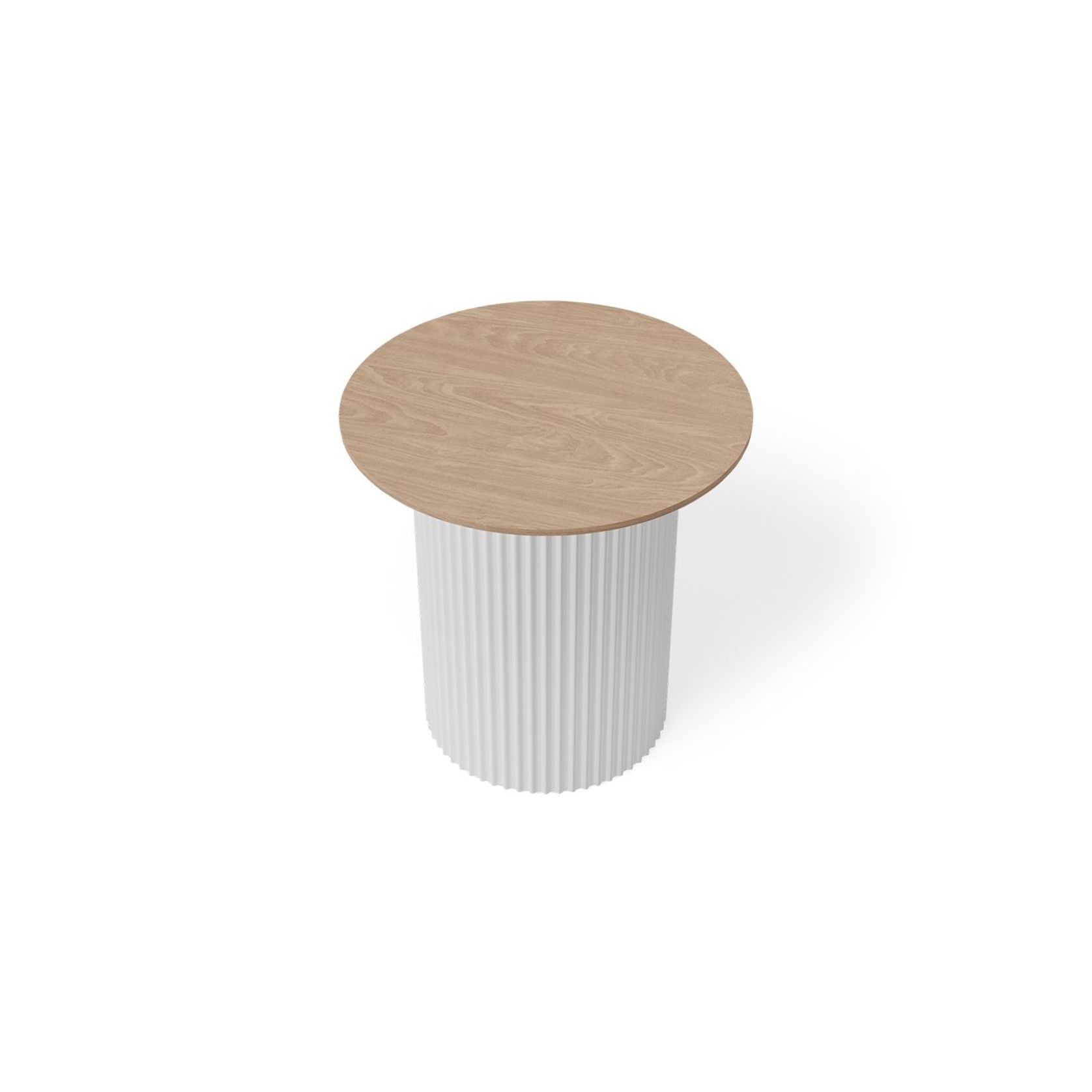 Mimi Side Table - White - Natural gallery detail image