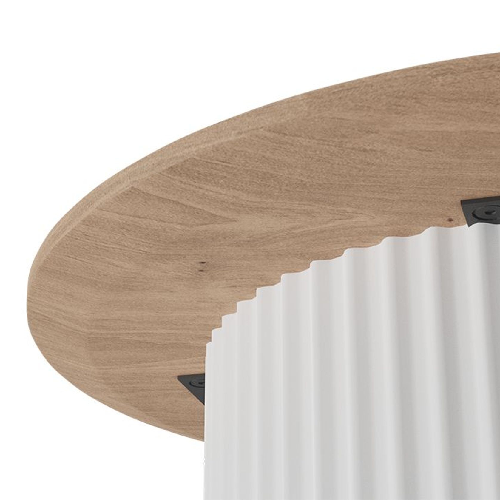 Mimi Side Table - White - Natural gallery detail image