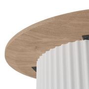 Mimi Side Table - White - Natural gallery detail image