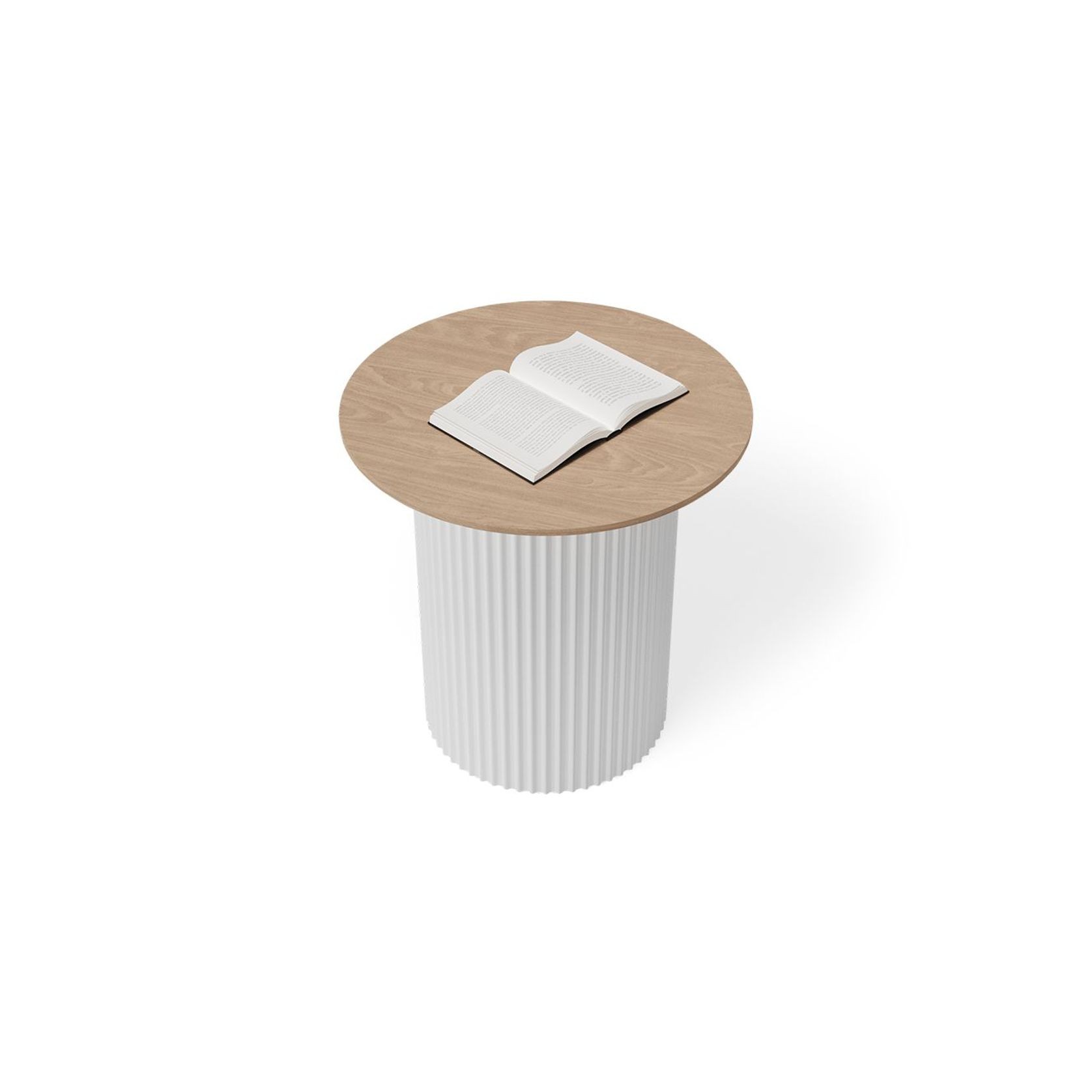 Mimi Side Table - White - Natural gallery detail image
