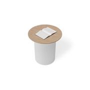 Mimi Side Table - White - Natural gallery detail image