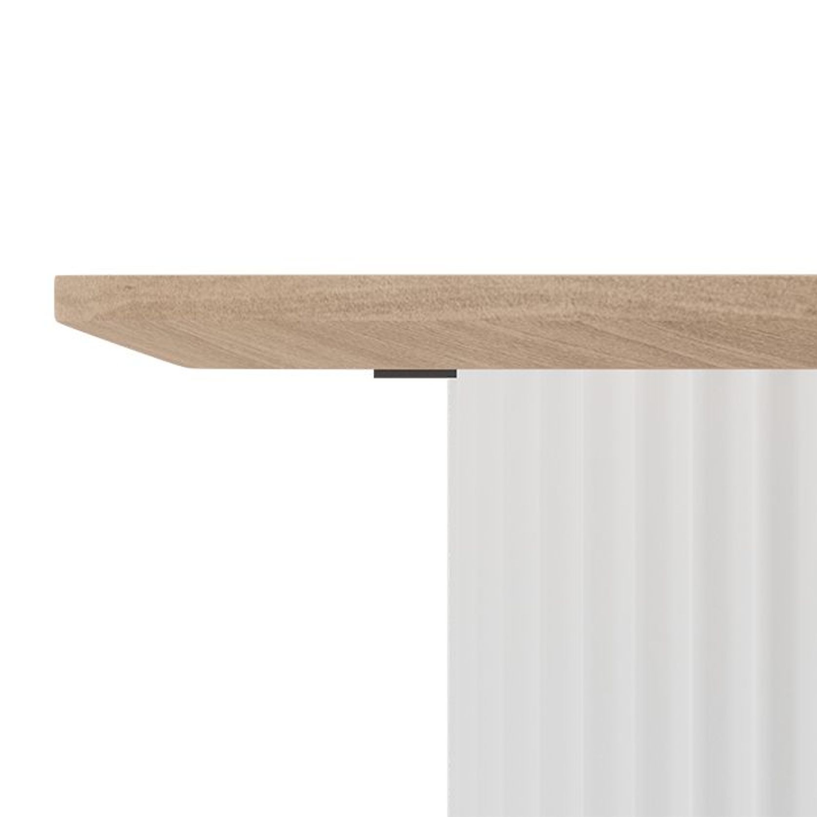 Mimi Side Table - White - Natural gallery detail image