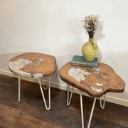 Macrocarpa and Epoxy Side Tables gallery detail image