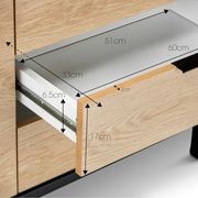 Macy Oak Sideboard Buffet | Natural & Black gallery detail image