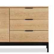 Macy Oak Sideboard Buffet | Natural & Black gallery detail image