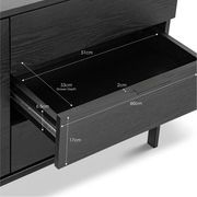 Macy Oak Sideboard Buffet | Black gallery detail image
