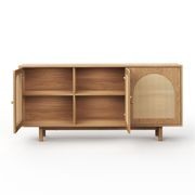 Cove 3 Door Rattan Arch Sideboard Buffet | Natural Oak gallery detail image