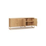 Braxton Ripple Slatted Sideboard | 180cm | Natural Oak gallery detail image
