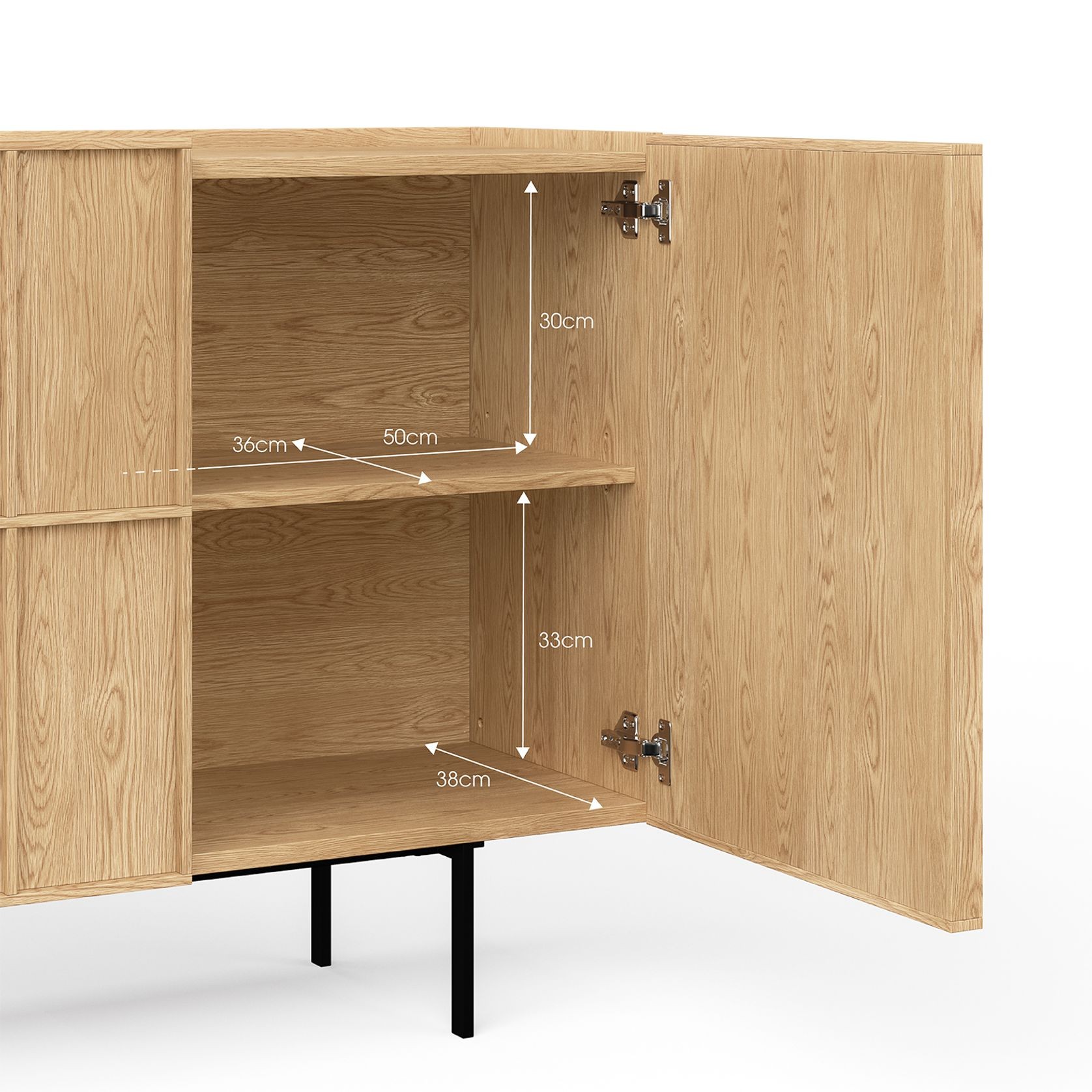 Linea 160cm Sideboard Cabinet Natural Oak | L3 Home gallery detail image