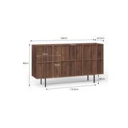 Linea 160cm Sideboard Cabinet | Light Walnut gallery detail image