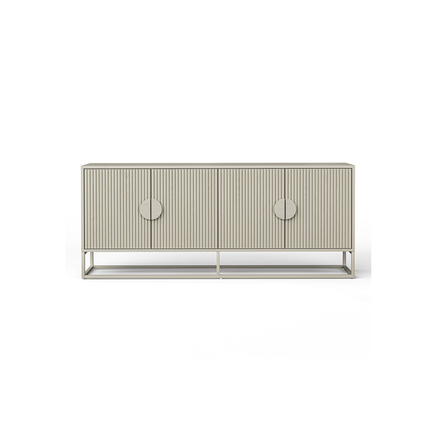 Braxton Ripple Slatted Sideboard | 180cm | Putty gallery detail image