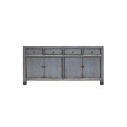 Oriental Painted 4 Door Sideboard - Vintage Grey Blue gallery detail image