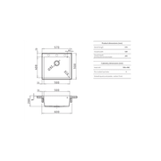 Platinum Quartz (Carbon Black) | 570 Single Bowl T/M gallery detail image