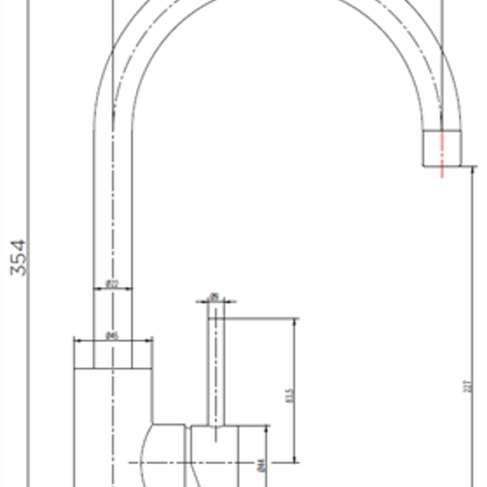 Platinum Gooseneck Sink Mixer Black gallery detail image