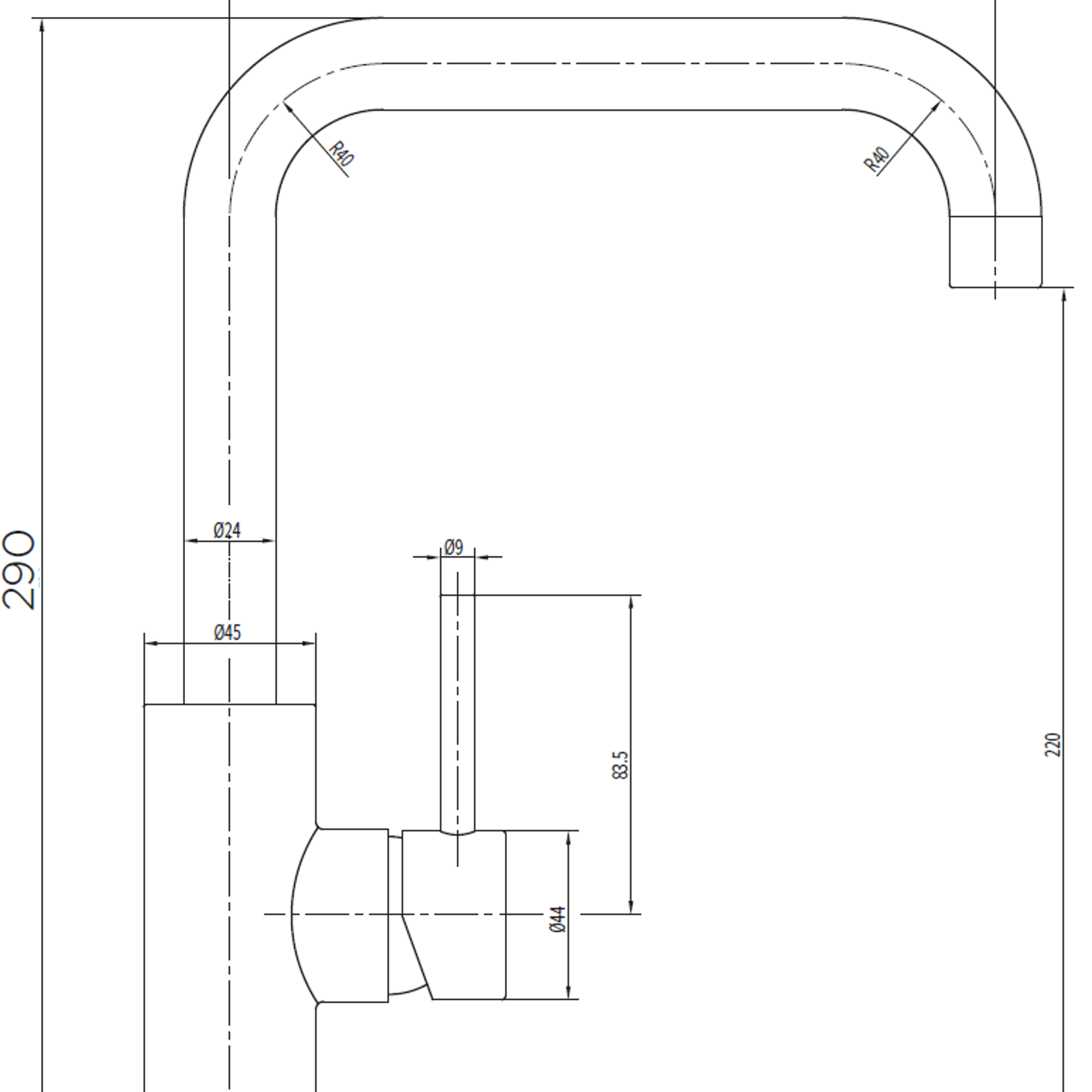 Platinum Squareneck Mixer gallery detail image