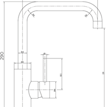 Platinum Squareneck Sink Mixer Chrome gallery detail image