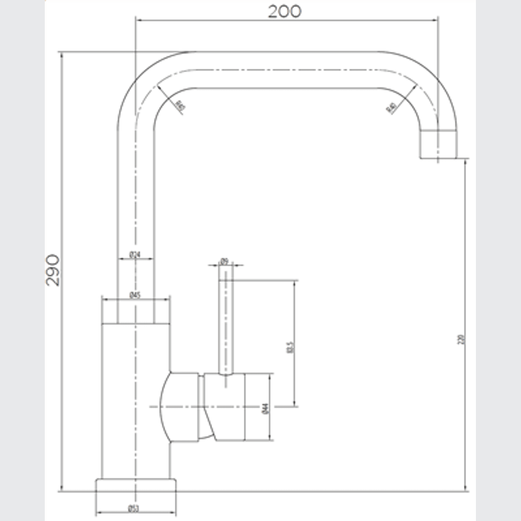 Platinum Squareneck Mixer Black gallery detail image