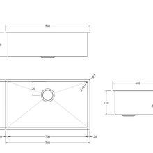 Aspen PVD 700mm Single Kitchen Sink Brushed Brass gallery detail image