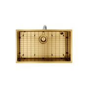 Aspen PVD 700mm Single Kitchen Sink Brushed Brass gallery detail image