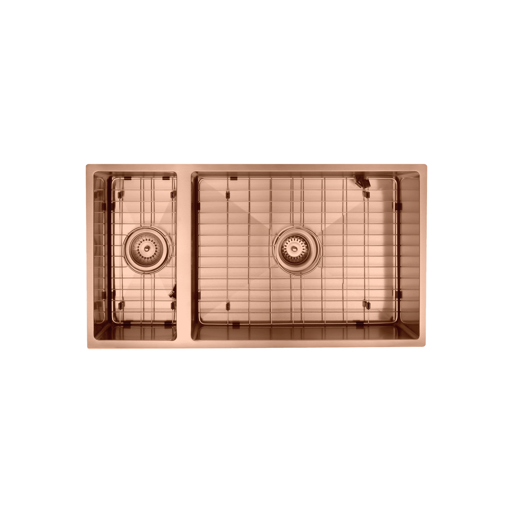 Aspen PVD 550/200mm Dual Kitchen Sink Brushed Copper gallery detail image