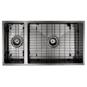 Aspen PVD 550/200mm Dual Kitchen Sink Gun Metal gallery detail image