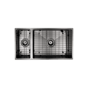 Aspen PVD 550/200mm Dual Kitchen Sink Gun Metal gallery detail image