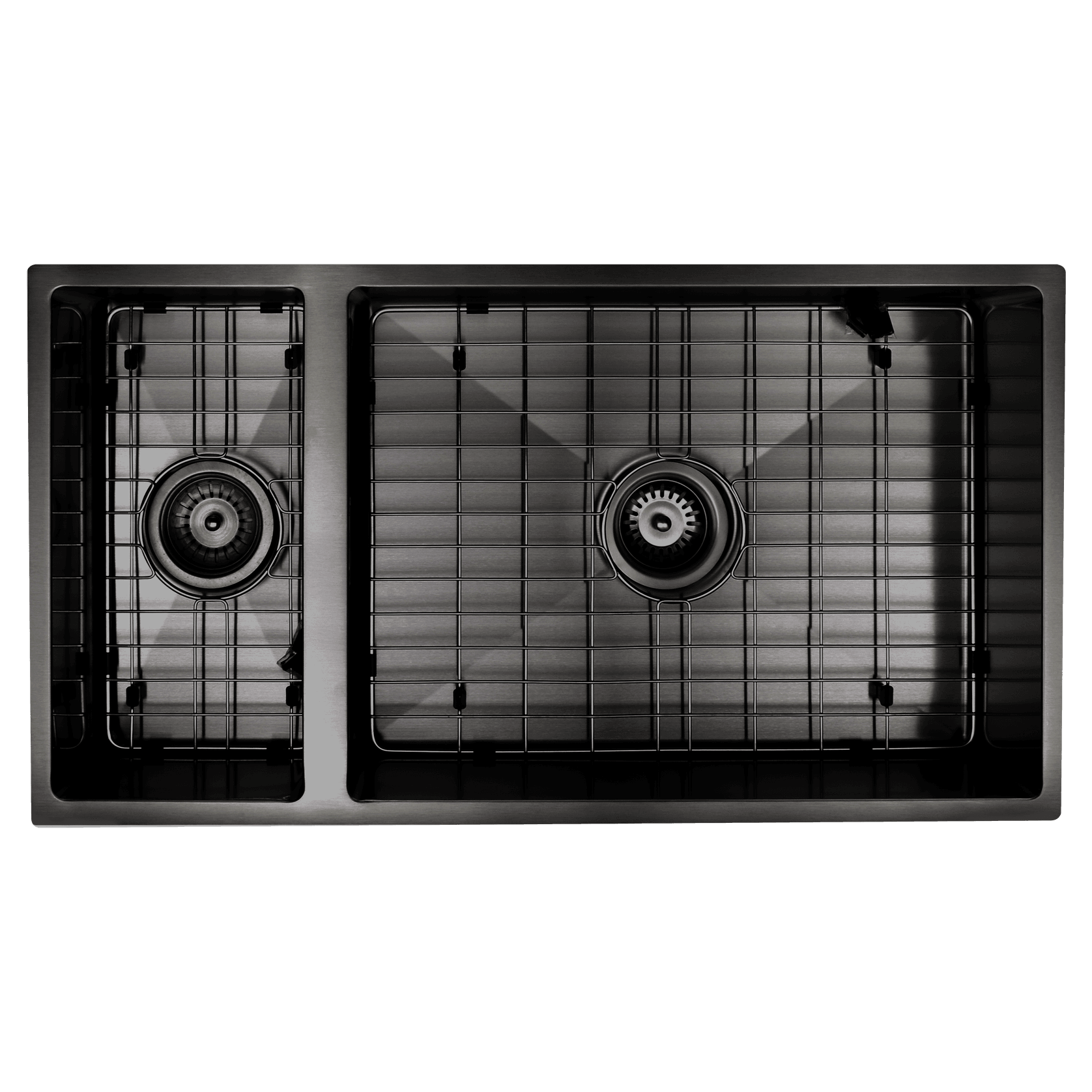 Aspen PVD 550/200mm Dual Kitchen Sink Matte Black gallery detail image