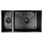 Aspen PVD 550/200mm Dual Kitchen Sink Matte Black gallery detail image