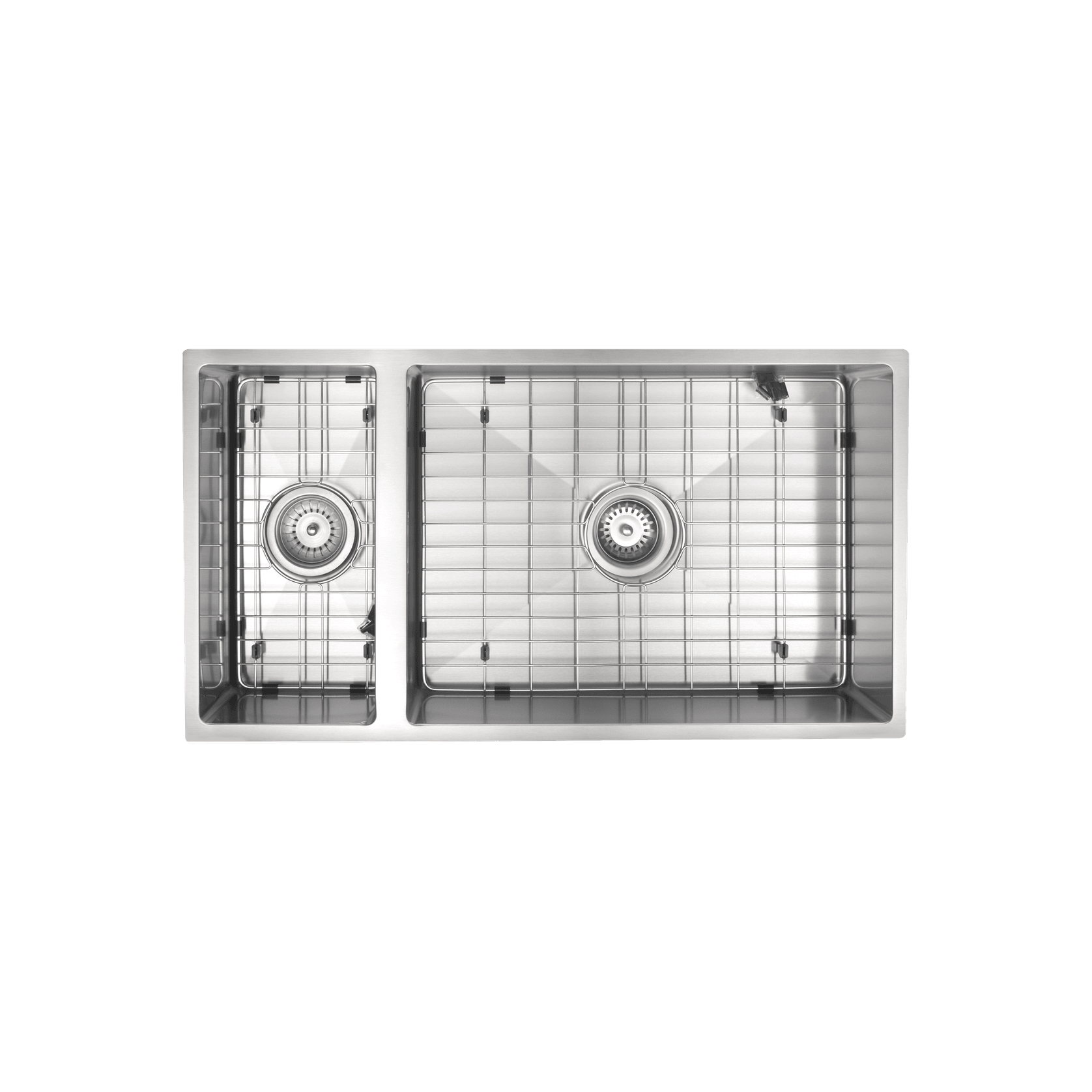 Aspen PVD 550/200mm Dual Kitchen Sink Brushed Stainless gallery detail image