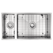 Aspen PVD 550/200mm Dual Kitchen Sink Brushed Stainless gallery detail image