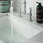 Acquello - White fireclay sink with waste and rack 760 x 460 x 250mm gallery detail image