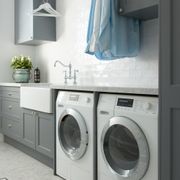 Acquello - White fireclay sink with waste and rack 760 x 460 x 250mm gallery detail image