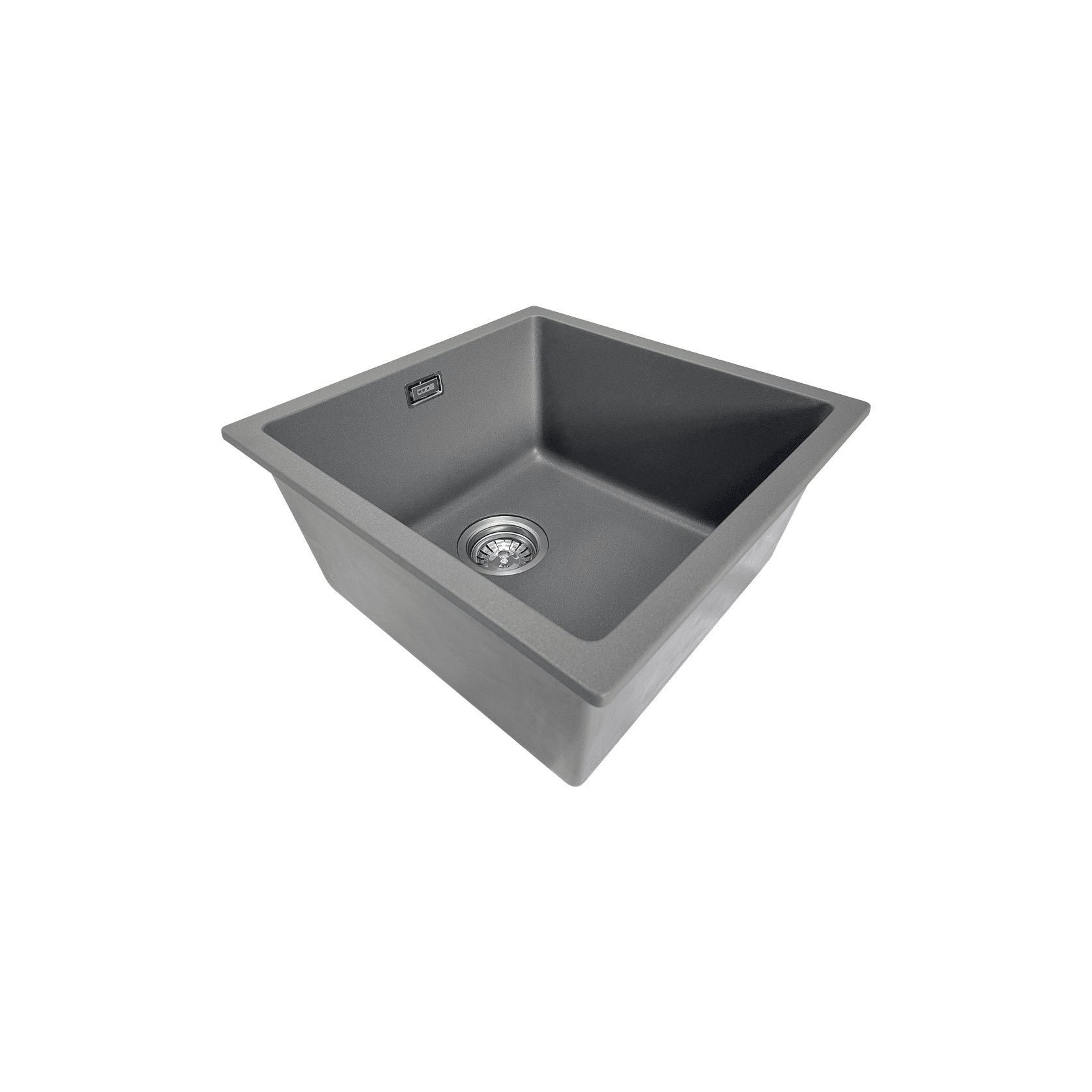 Aura Granite 400mm Single Kitchen Sink Charcoal gallery detail image