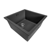 Aura Granite 400mm Single Kitchen Sink Matte Black gallery detail image
