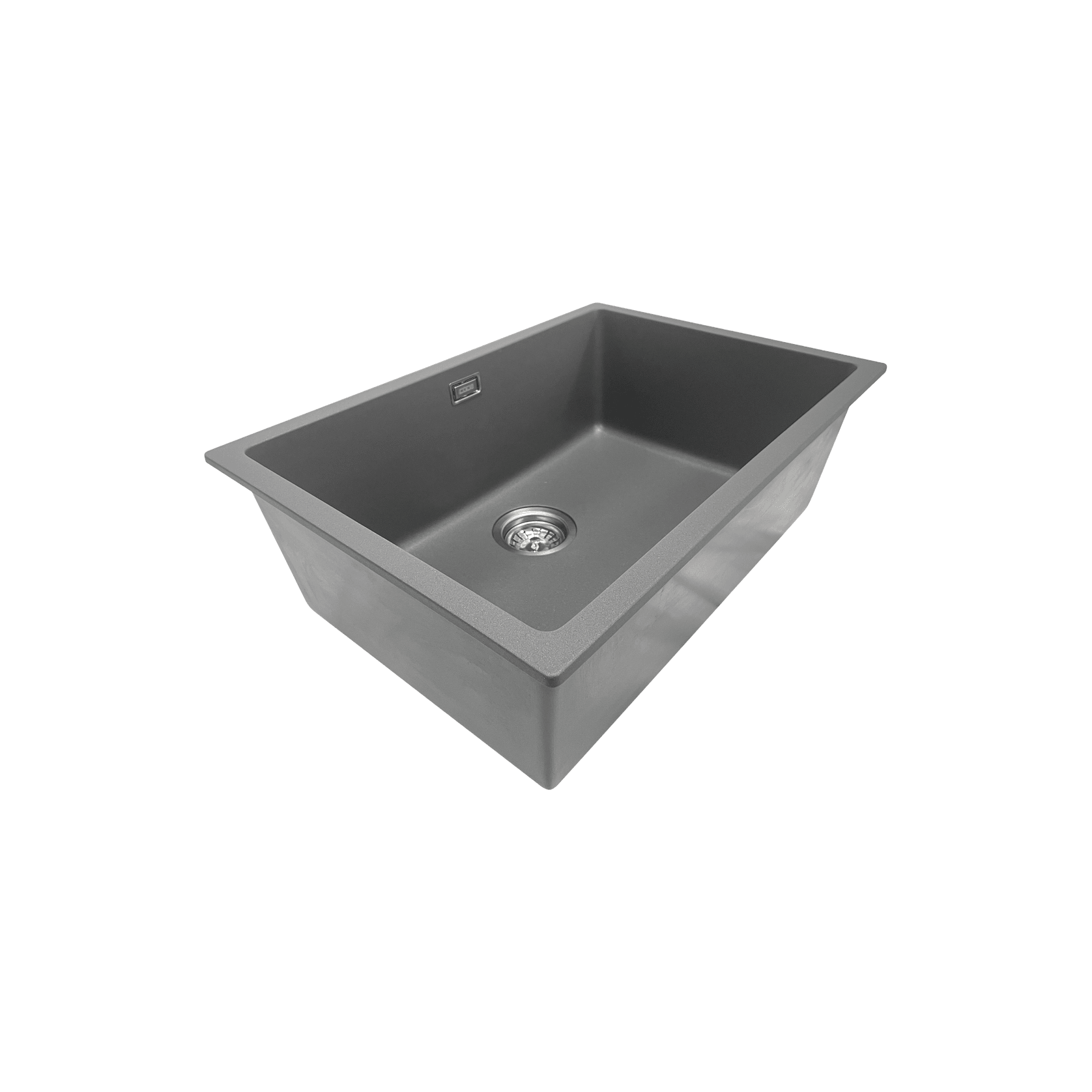 Aura Granite 600mm Single Kitchen Sink Charcoal gallery detail image