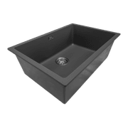 Aura Granite 600mm Single Kitchen Sink Matte Black gallery detail image