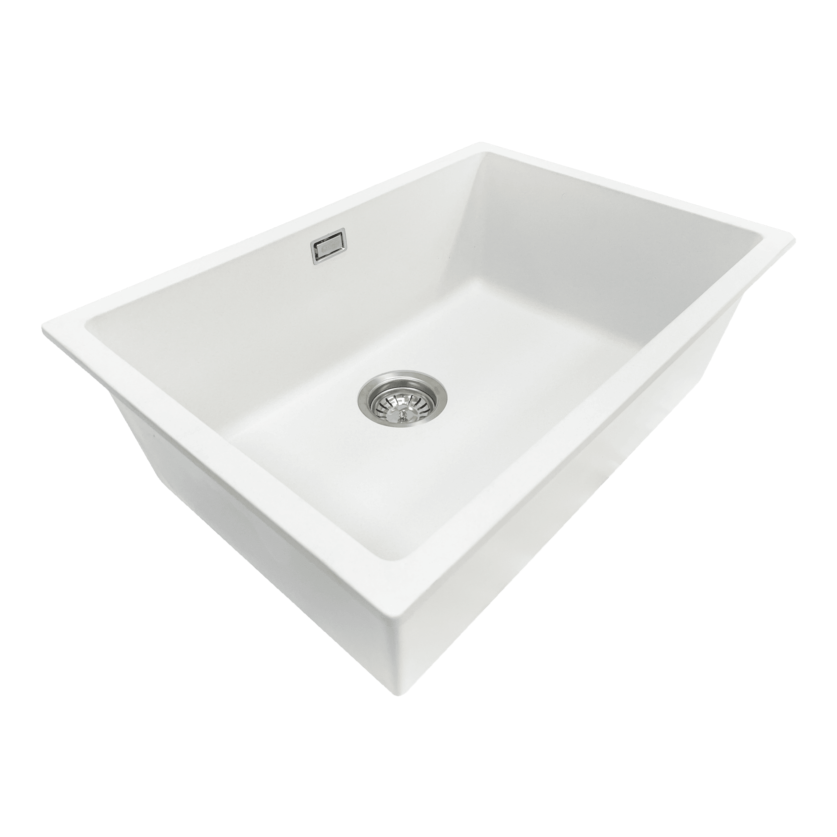 Aura Granite 600mm Single Kitchen Sink Matte White gallery detail image