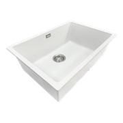 Aura Granite 600mm Single Kitchen Sink Matte White gallery detail image