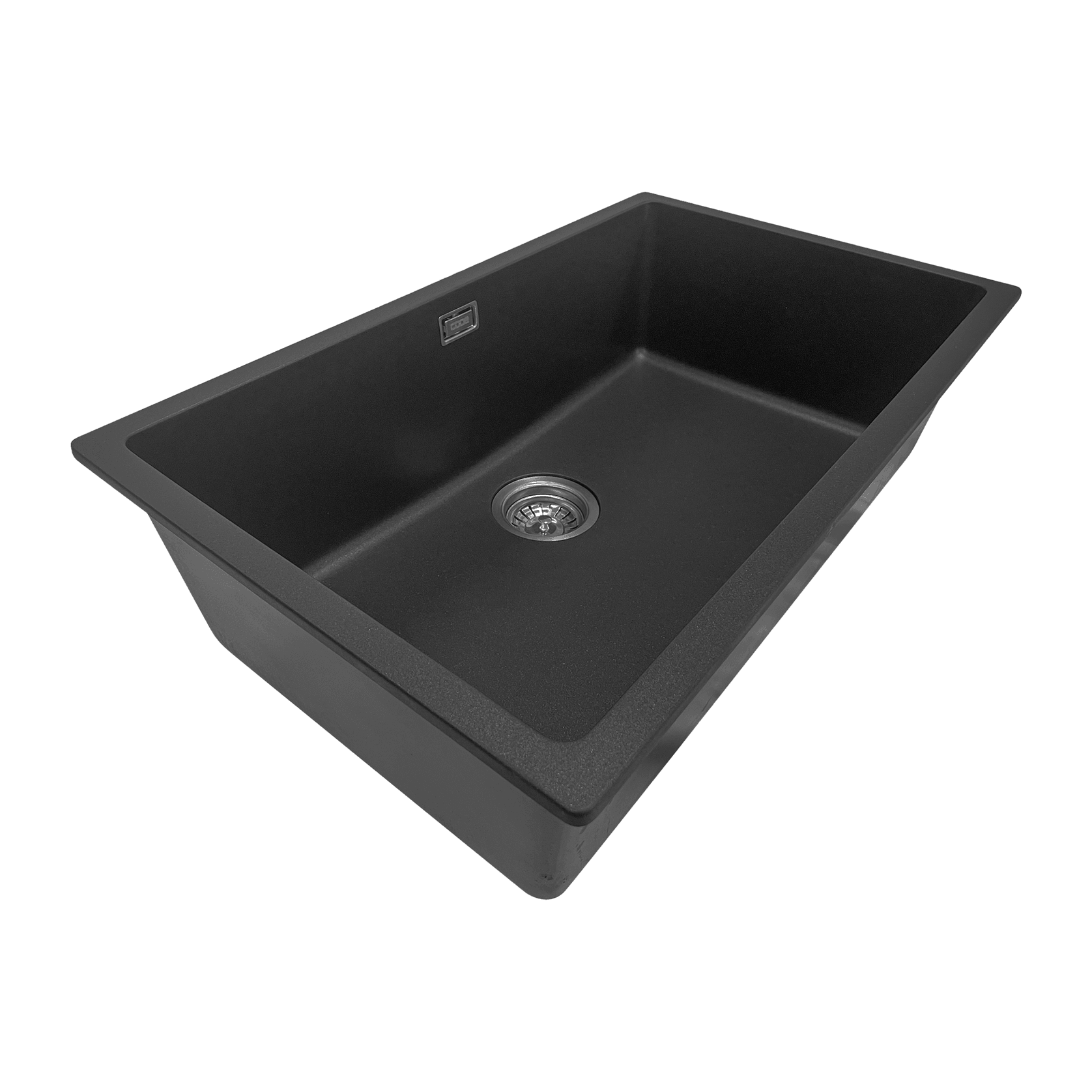 Aura Granite 700mm Single Kitchen Sink Matte Black gallery detail image