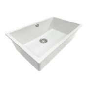 Aura Granite 700mm Single Kitchen Sink Matte White gallery detail image